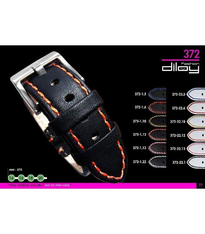 Correa de piel para reloj Diloy 372