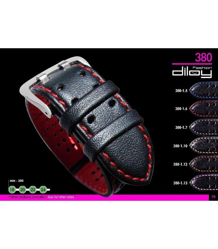 Correa de piel para reloj Diloy 380