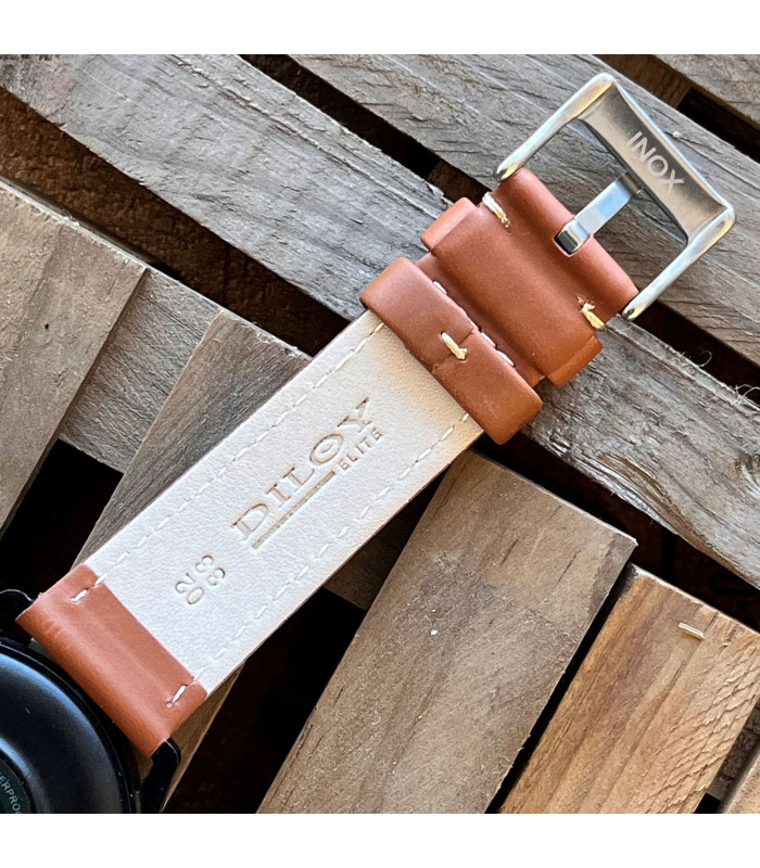 Correa Reloj Piel Cuero Vacuno Engrasado 18mm 20mm 22mm 24mm 26mm Costura blanca Ref 377