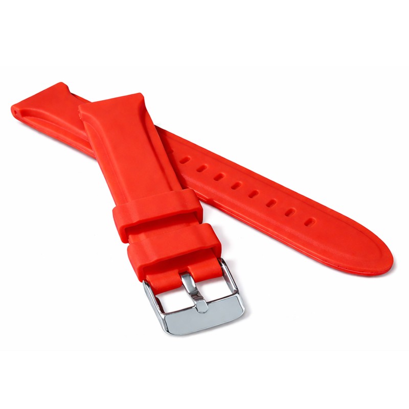 Correa de reloj de silicona BR11 – Hebilla acero inoxidable –  20mm 22mm 24mm