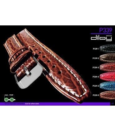 Correa de piel para reloj, Diloy P339