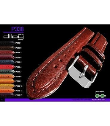 Correa de piel para reloj, Diloy P338