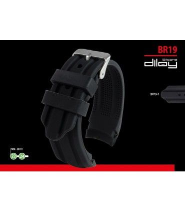 Correa de silicona para reloj, Diloy BR19