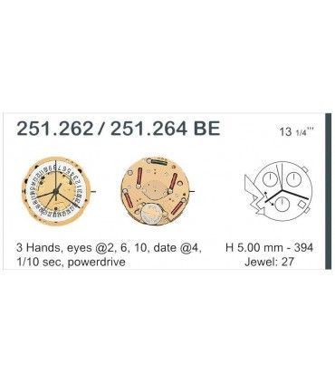 Máquina o movimiento para reloj ETA 251.262
