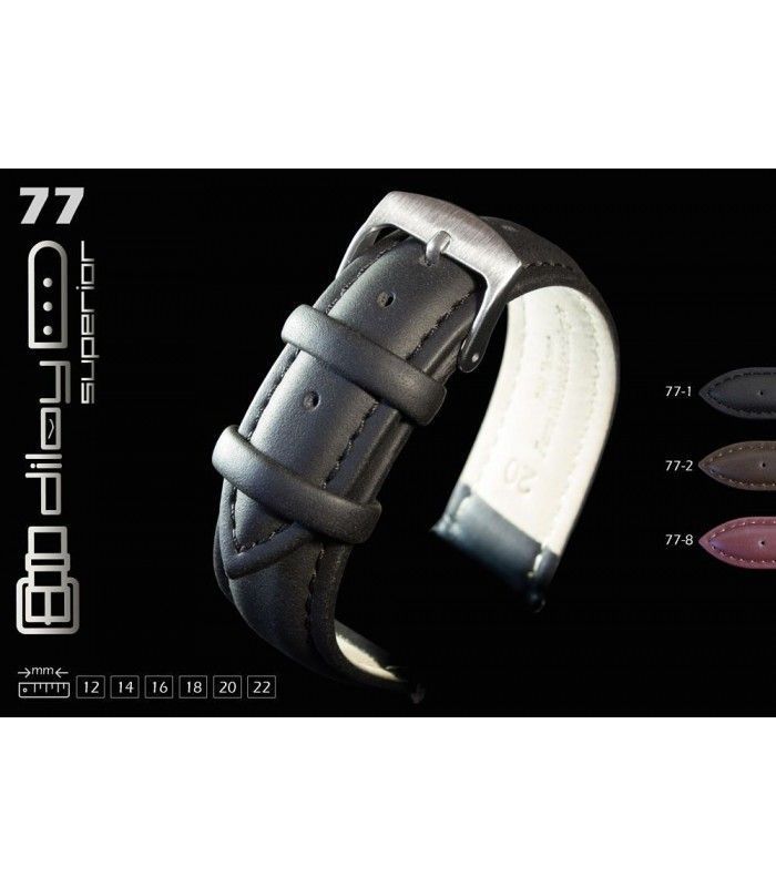 Correa de reloj de piel vacuno Cuero engrasado compatible con Daniel Wellington 12mm 14mm 16mm 18mm 20mm 22mm Ref.77