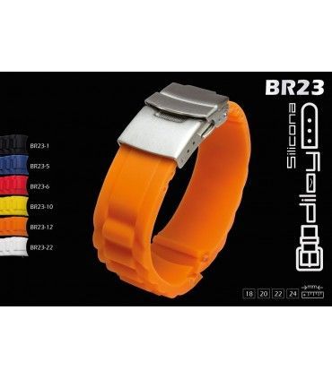 Correa de silicona para reloj, Diloy BR23
