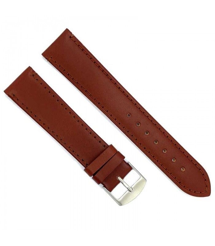 Correa de Reloj Piel Vacuno cuero liso. 12mm 14mm 16mm 18mm 20mm Ref. 304