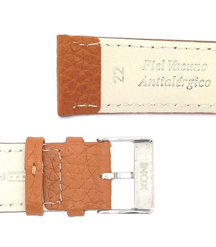 Correa de reloj de cuero. Piel grabado bisonte 12mm 14mm 16mm 18mm 20mm 22mm Ref. P178