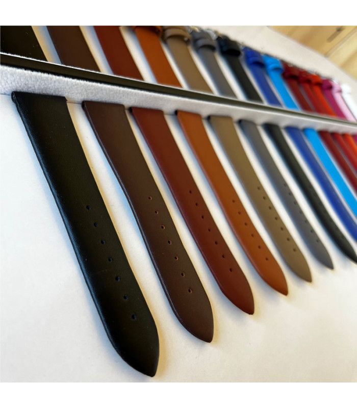 Correa de Reloj de Piel Vacuno cuero liso Sin costuras 12mm 14mm 16mm 18mm 20mm 22mm Ref. 301