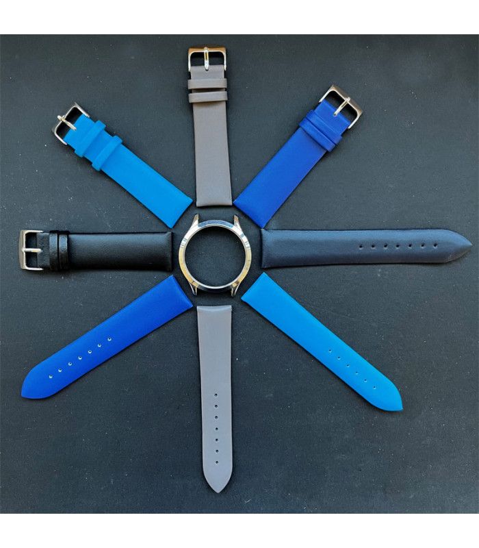 Correa de Reloj de Piel Vacuno cuero liso Sin costuras 12mm 14mm 16mm 18mm 20mm 22mm Ref. 301