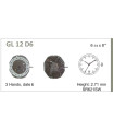 Maquinaria de reloj Ref MIYOTA GL12 D6